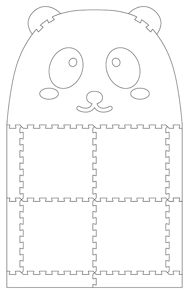 Dizajnový penový koberec PANDA do detskej izby