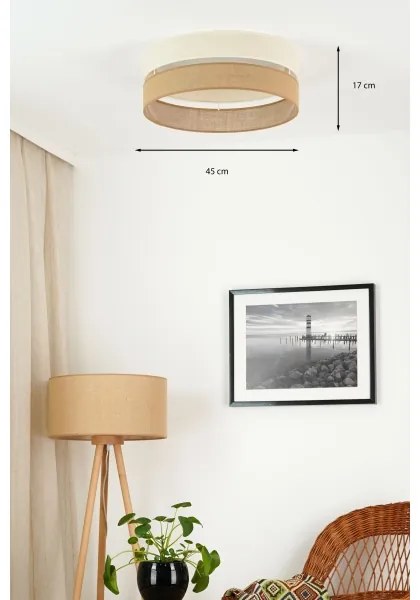 Brilagi - LED Stropné svietidlo ROYAL YUTE LED/24W/230V pr. 45 cm béžová/krémová