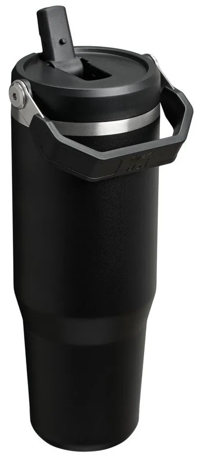 Čierna termoska z nehrdzavejúcej ocele 890 ml IceFlow™ Flip Straw 2.0 Tumbler Black – Stanley