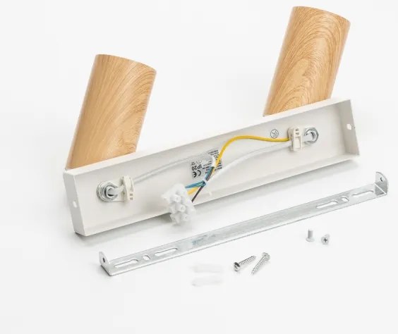 Brilagi - Bodové svietidlo SELE 2xGU10/30W/230V biela/dekor duba