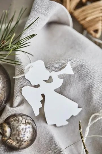IB Laursen Vianočná ozdoba PAPER ANGEL, biela