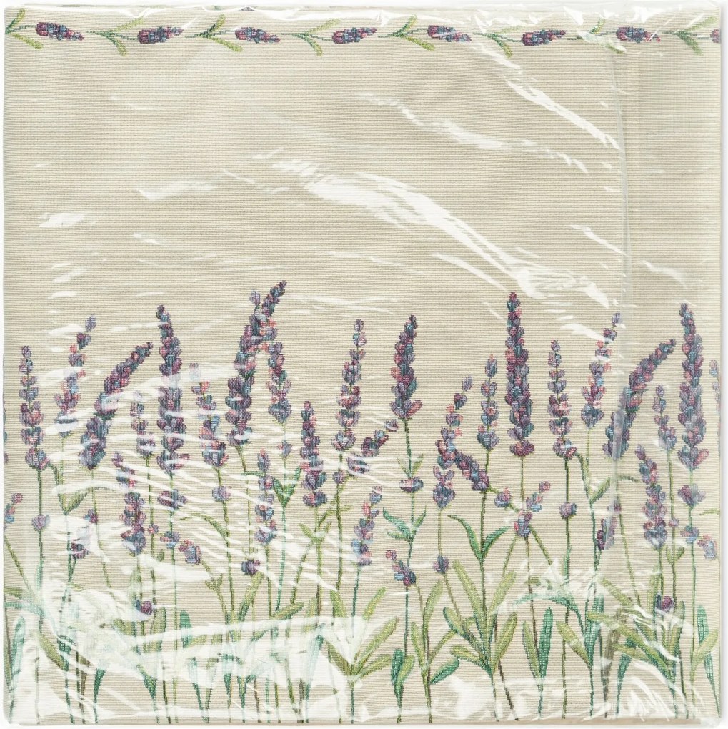 GOBELÍNOVÝ OBRUS LAVENDER 140X180 CM VZOROVANÝ