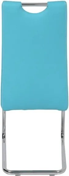 Jedálenská stolička Flora, petrolejovo modrá ekokoža