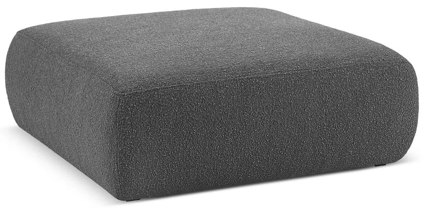 Tmavosivý taburet z textílie bouclé Molino – Micadoni Home