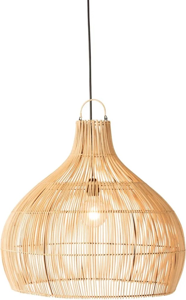 Závesné prírodné ratanové tienidlo Pear shape - Ø 83 * 76 cm / E27