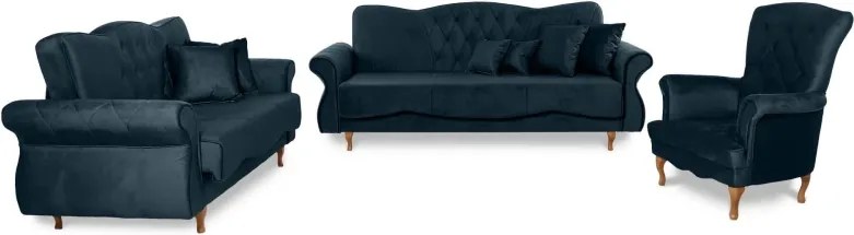 Kreslo Panama 1, modrá (monolith 77)