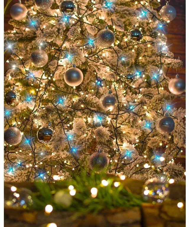 DECOREUM Osvetlenie vianočného stromčeka 300 LED teplá biela + FLASH 83674