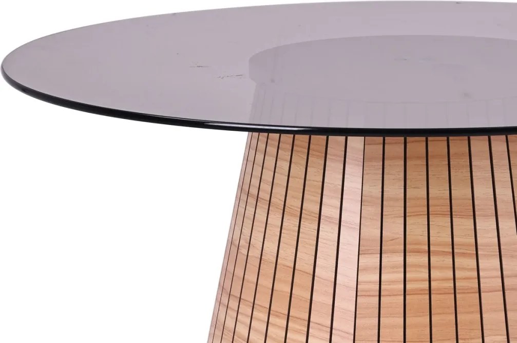 Okrúhly konferenčný stolík Ascoli, 80 cm, svetlý orech