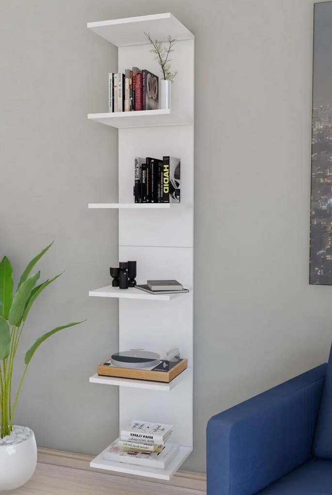 Nástenná knižnica MELANA, biela