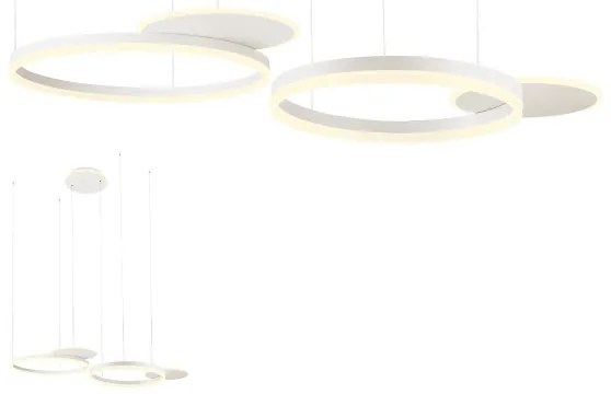 Redo 01-2608 - stmievateľný LED luster na lanku SIGUA LED/114W/230V CRI 90 biela
