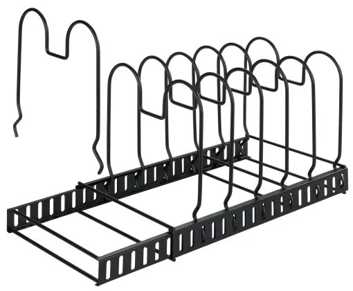 WENKO 53149100 - Držiak na pokrievky a panvice 18x18 cm čierny
