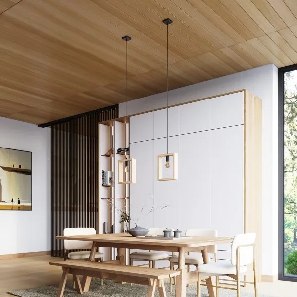 Sollux SL.1310 - Luster na lanku ARIES 1xE27/15W/230V buk/béžová