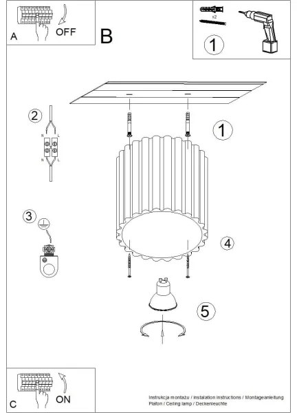 Sollux SL.1789 - Bodové svietidlo AURA 1xGU10/10W/230V 10 cm krémové