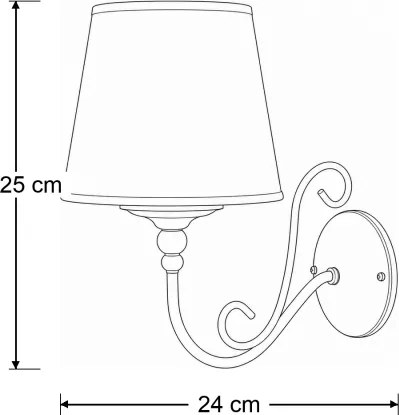 BRILAGI - Nástenné svietidlo SONIA 1xE27/15W/230V krémové/patina