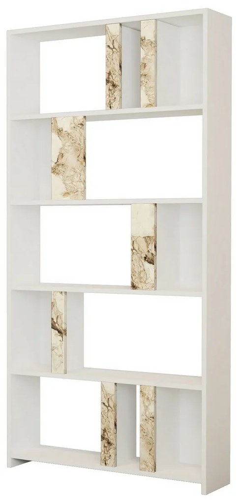 Knižnica Lime White Marble and White