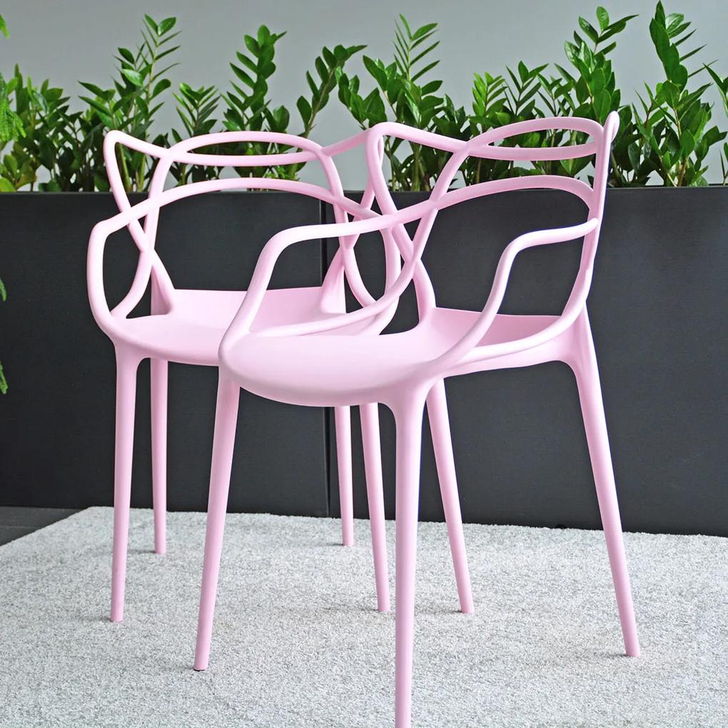 Plastová jedálenská stolička azuro ružová sc103 | jaks