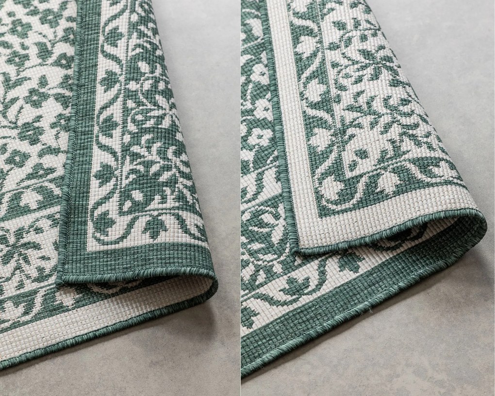 ELLE Decoration, Kusový koberec Gemini 106025 Green z kolekcie Elle – na von aj na doma, 200x290, zelená, chodba / predsieň