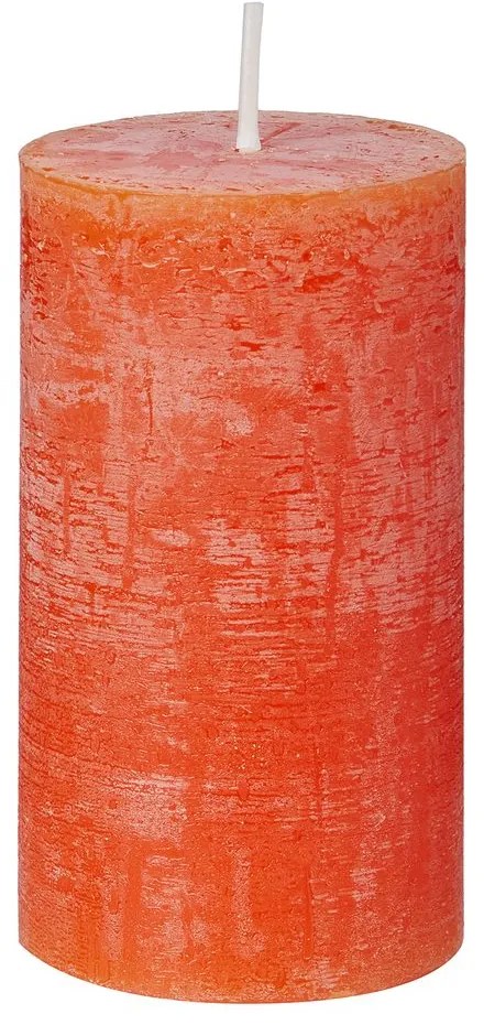 RUSTIC Sviečka 13 cm - oranžová