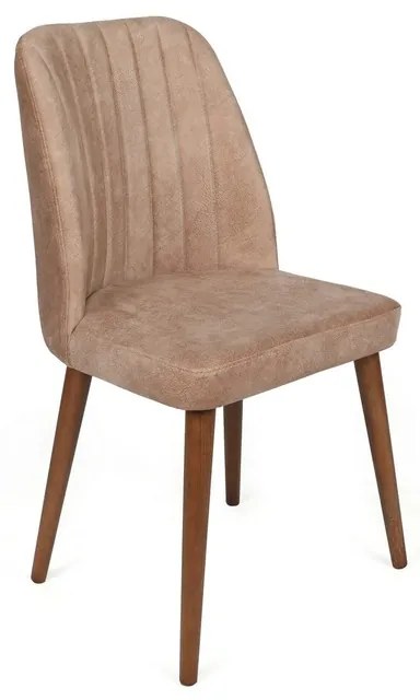 Súprava jedálenských stoličiek Alfa Beige and Walnut, 4 ks