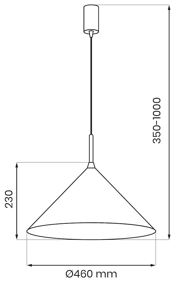 Závesné svietidlo Visby, 1x krémové kovové tienidlo, (fi 46cm), cr