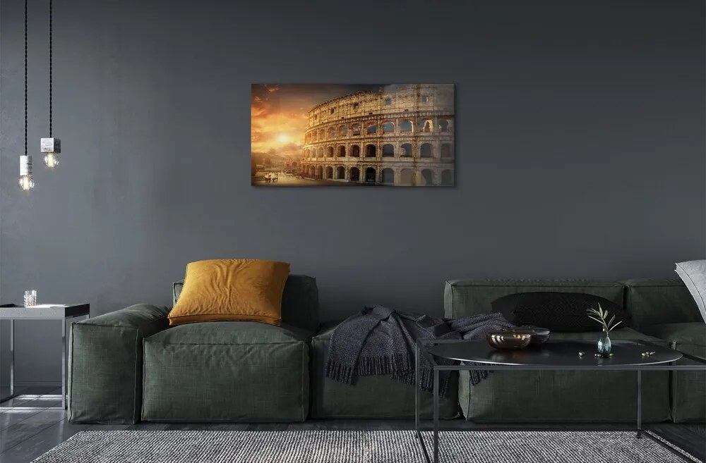 Sklenený obraz Rome Colosseum pri západe slnka 100x50 cm 2 Prívesky