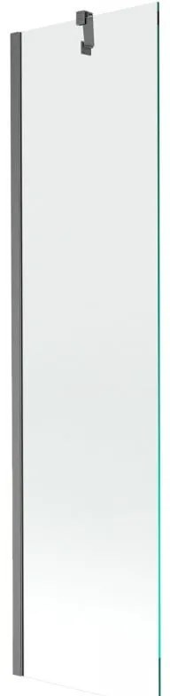 Mexen Next, 1-krídlová vaňová zástena 50 x 150 cm, 6mm číre sklo, brúsená grafitová, 895-050-000-00-00-66
