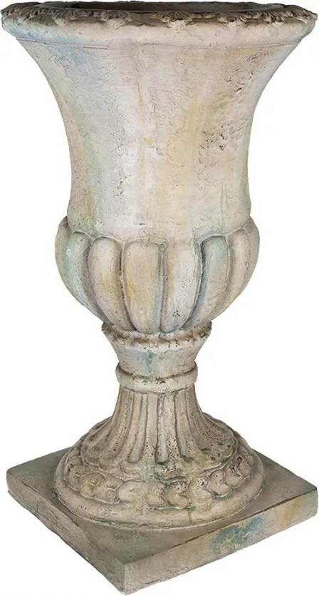 Béžovo-zelený antik kvetináč v barokovom štýle Baroque - 44*44*75 cm