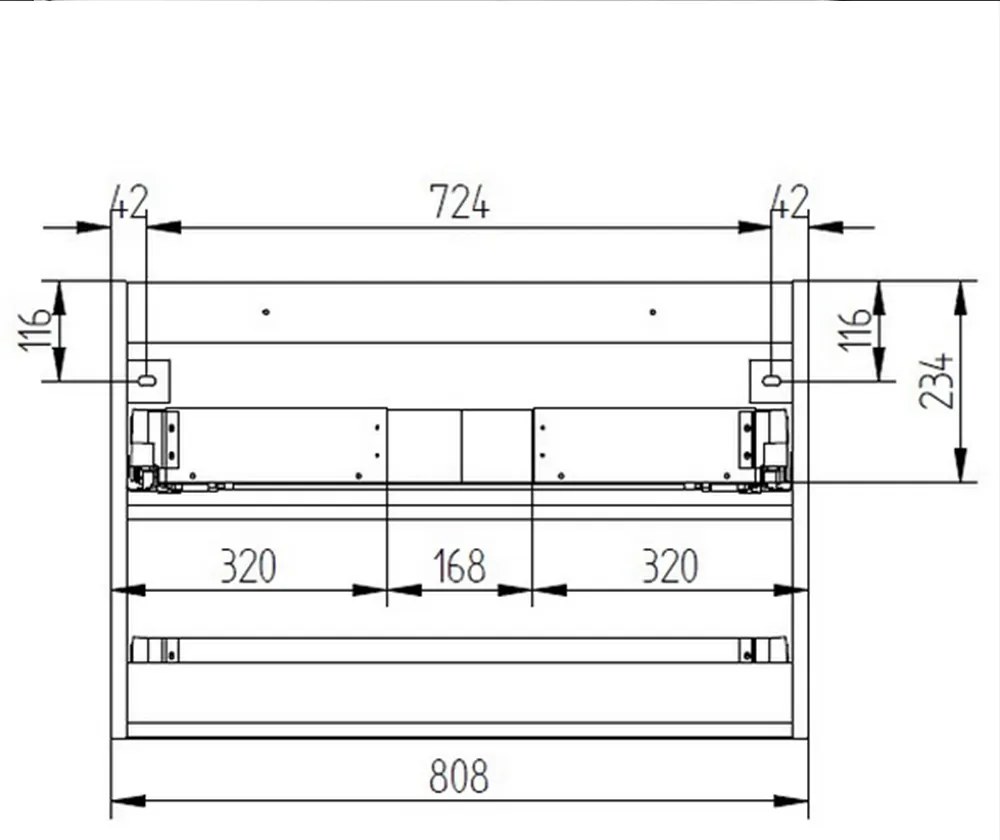 Mereo, Mereo Aira, kúpeľňová skrinka 81 cm, Multidecor, Dub Bardolino, MER-CN791SDBAR