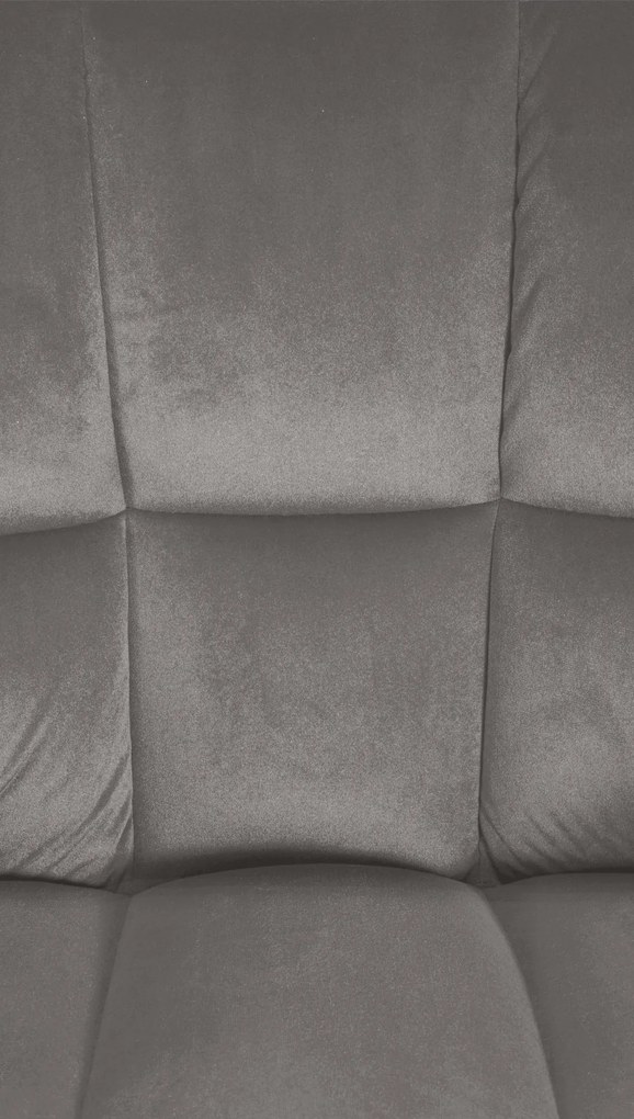 Barová stolička Damaso E - zamat, nerez rám - Sivá