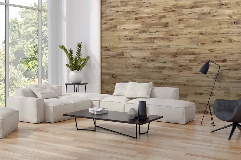 DUB RUSTIKÁLNY 1000 (1000 x 100 mm) - velkoformátový drevený obklad 3D Brúsený - olejovaný