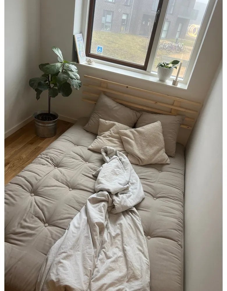 Rozkladacia pohovka so zeleným poťahom Karup Design Shin Sano Natural/Olive Green