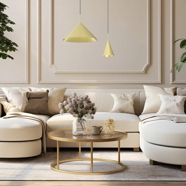 Luster na lanku CAPITAL 1xGX53/15W/230V pr. 17 cm zlatý