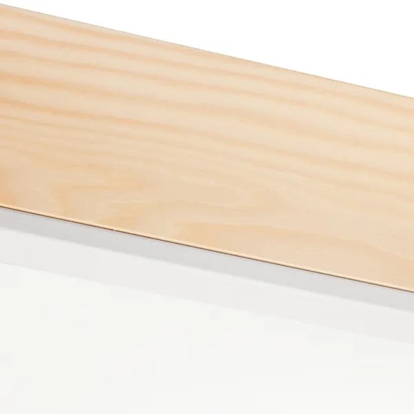 Stropné svietidlo NATURAL SQUARE 4xE27/15W/230V 48x48 cm borovica/biela