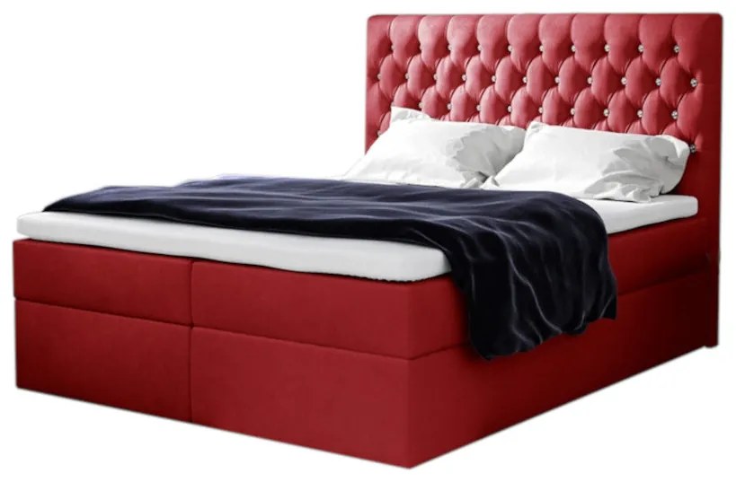 Čalúnená posteľ boxspring TOMIO + úložný priestor + vrchný matrac - jasmine 20 / 180x200