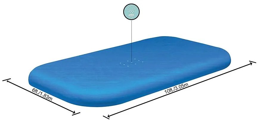 Krycia plachta pre obdĺžnikový nafukovací bazén 3,05 x 1,83 m 58108