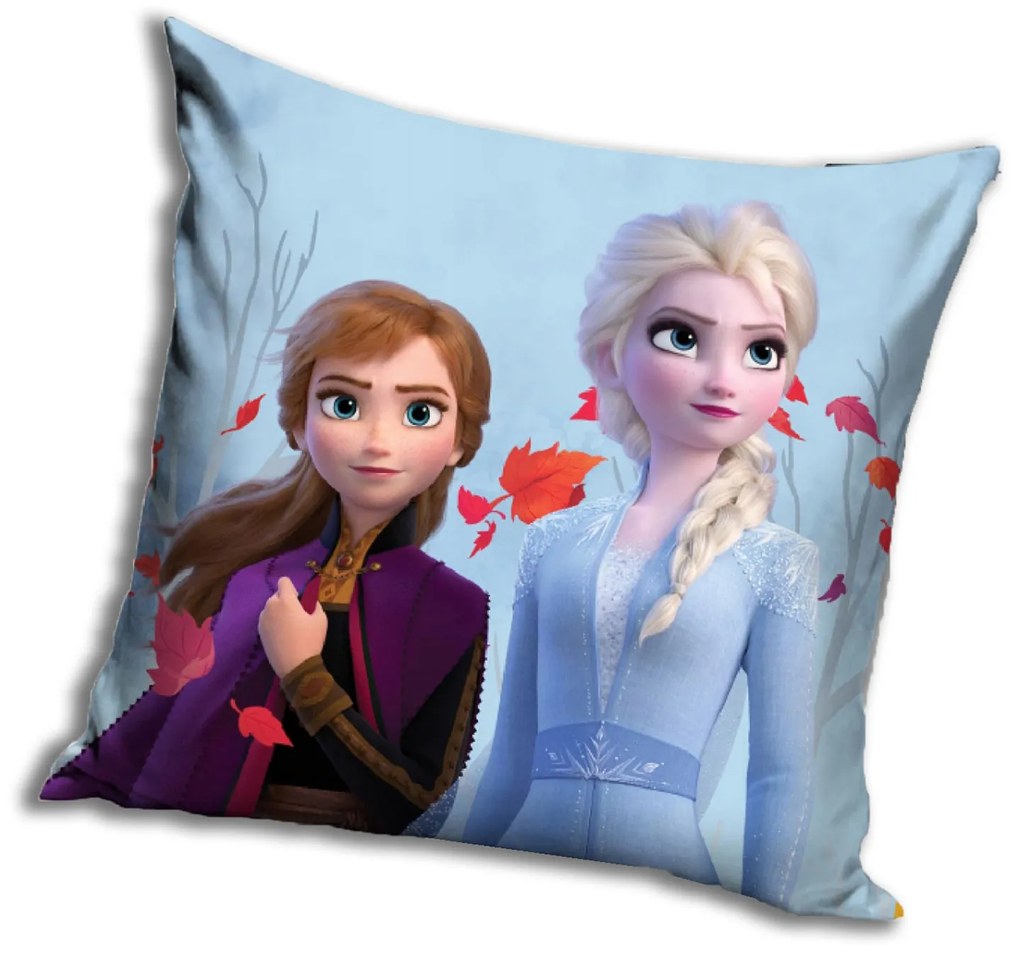 DETSKÁ DEKORAČNÁ OBLIEČKA NA VANKÚŠ FROZEN 40X40 CM VZOROVANÁ