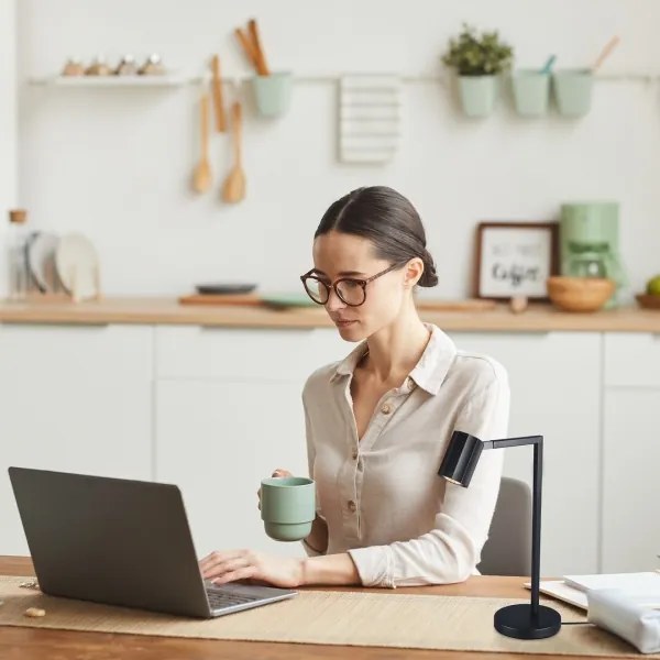 Rabalux 73029 - Stolná lampa KARTER 1xGU10/5W/230V čierna