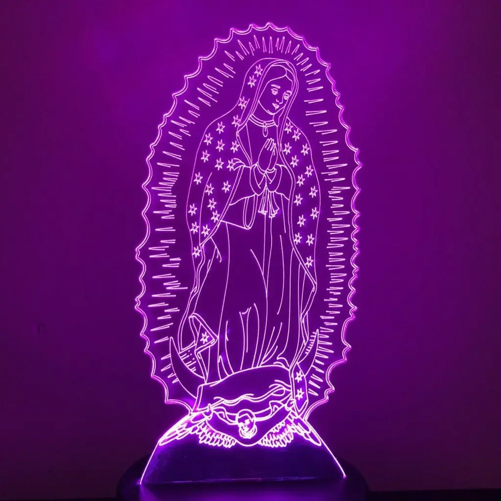 3Dmix 3DL-WD022 – 3D LED nočná lampa - Panna Mária (Wood)