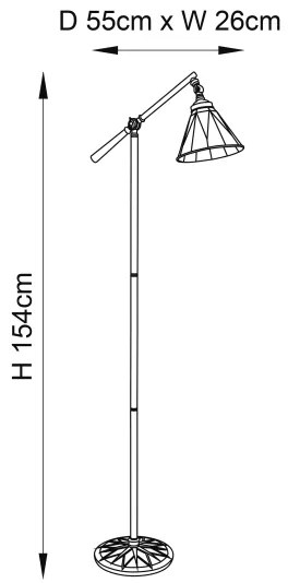 Endon 74355 - Stojacia lampa Tiffany DARK STAR 1xE14/40W/230V