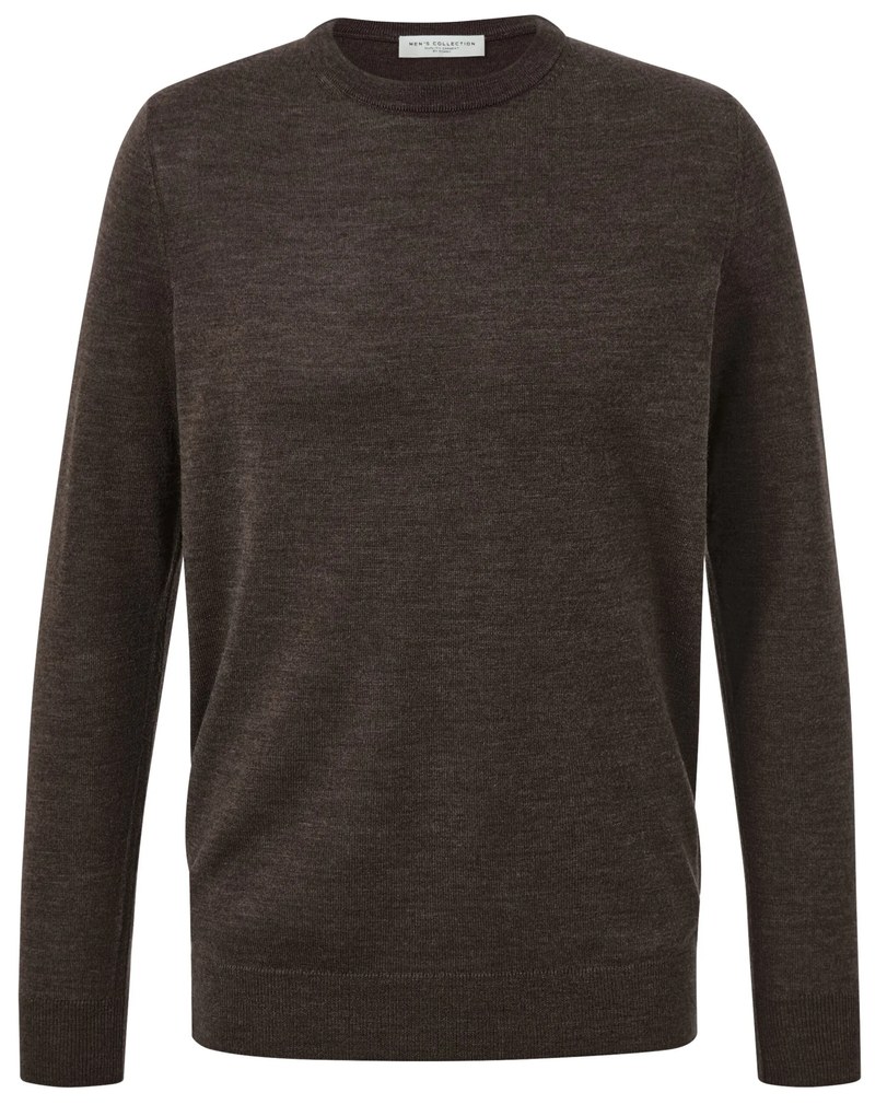 Pulóver z merino vlny, hnedý