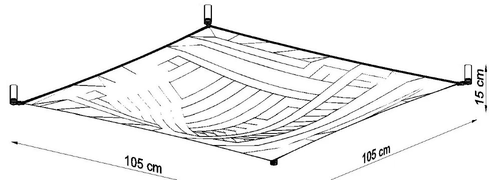 Stropné svietidlo Luna, 1x biele textilné tienidlo, (105 cm)