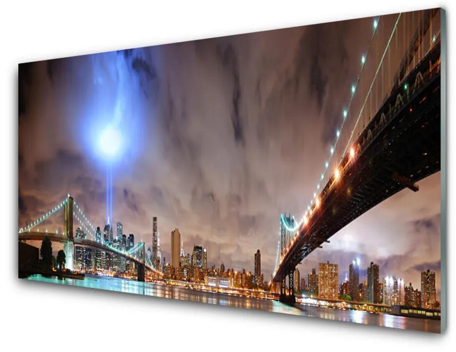 Obraz na akrylátovom skle Most architektúra 125x50 cm