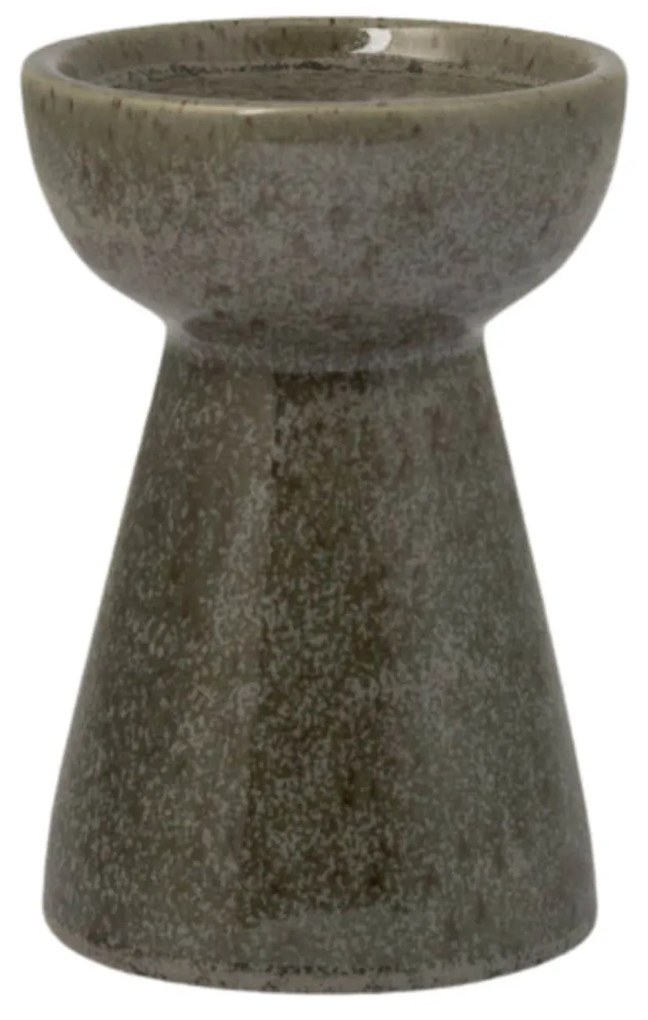Storefactory Keramický svícen Högalid Green 14 cm