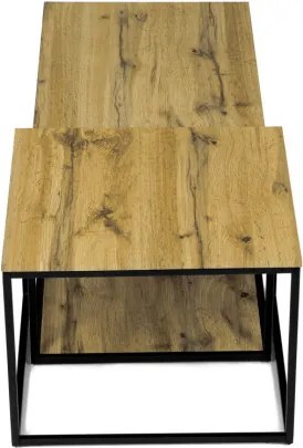 Sada 2 konferenčných stolíkov CT-X7123 OAK