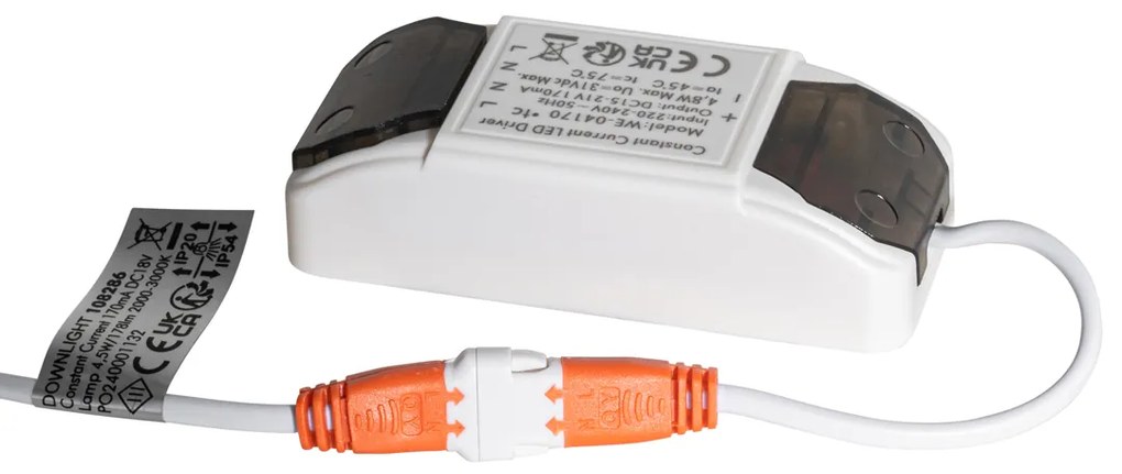Sada 6 moderných zapustených bodových svietidiel bielych 8,2 cm vrátane LED IP54 Ultra Slim - Pupil
