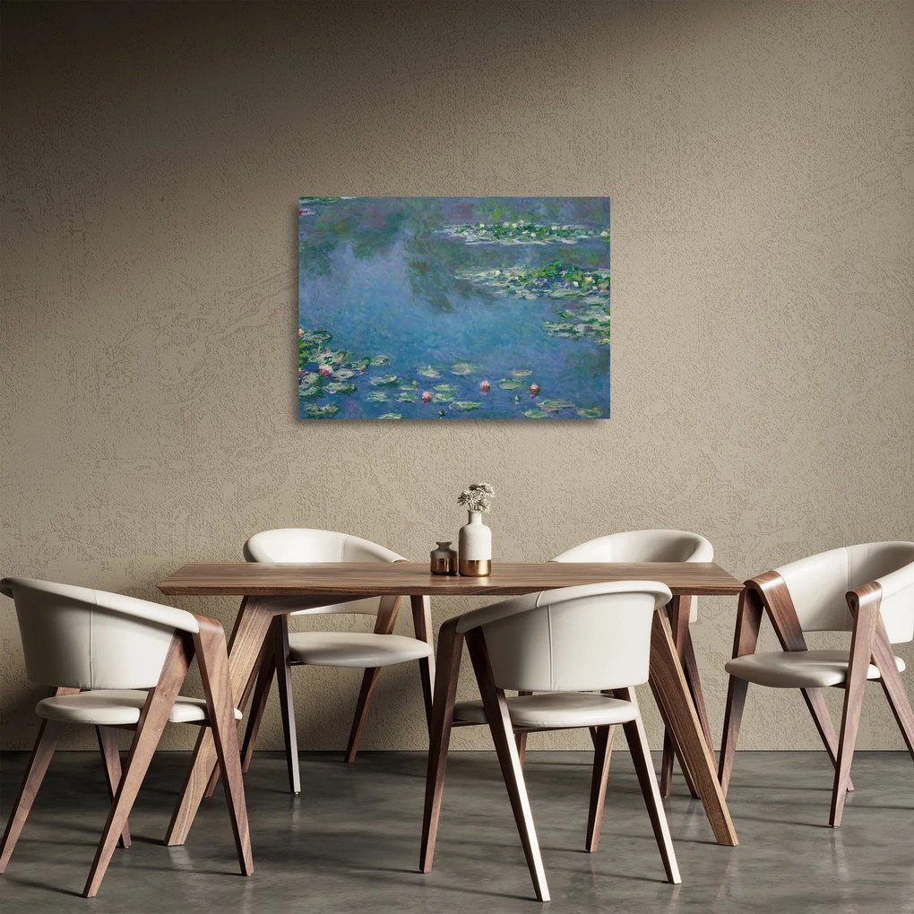 Sklenený obraz - Claude Monet, Water Lilies, reprodukcia (70x50 cm)