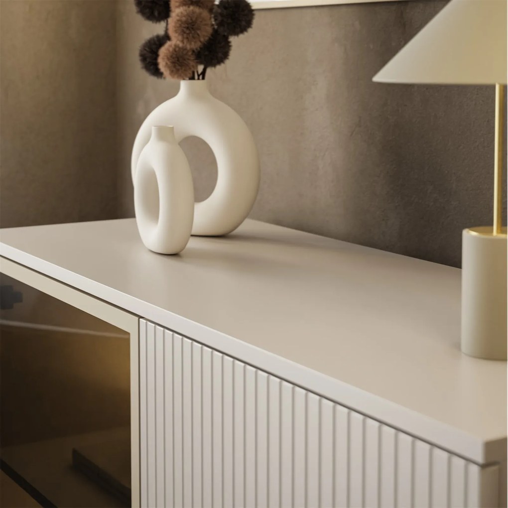Komoda ADRIENNE kašmír + Led osvetlenie
