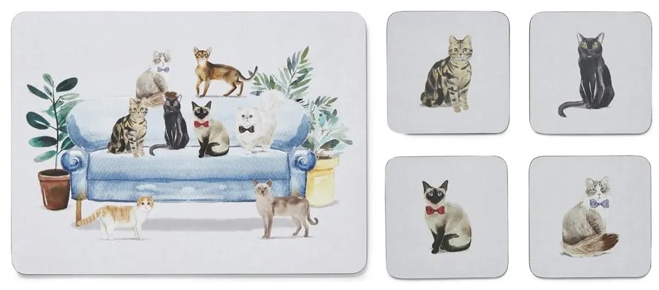 Prestieranie a tácky v súprave 8 ks Curious Cats – Cooksmart ®