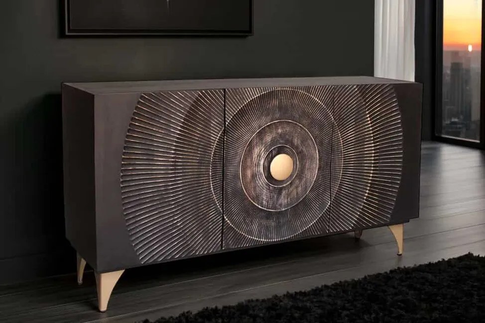 Luxusná komoda z masívu Golden Sunset Mango 140cm