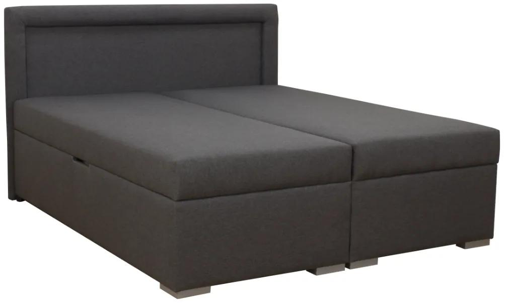 Čalúnená posteľ s úložným priestorom Bolero 160 Typ farebného prevedenia: Savana modrá 80, Typ čela: A